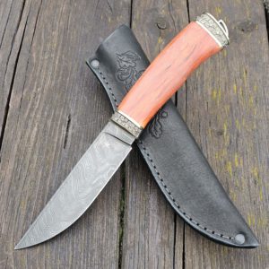 нож лесник малый клинок из дамасской стали купить